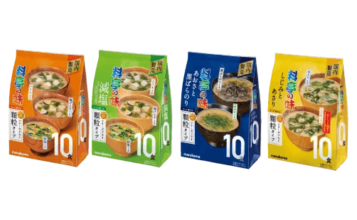 マルコメ、顆粒みそ汁10食タイプの具材をお好みに沿った組み合わせでリニューアル