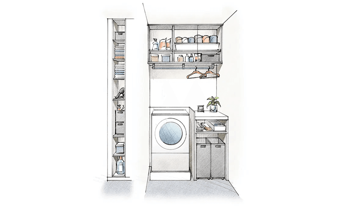 自分を整え、暮らしを豊かにする。家事効率を考えた洗面室『MOTリネン』という提案